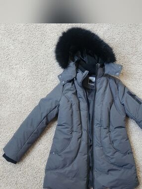 Halitech Grey Heavyweight Insulated Parka Jacket Size L